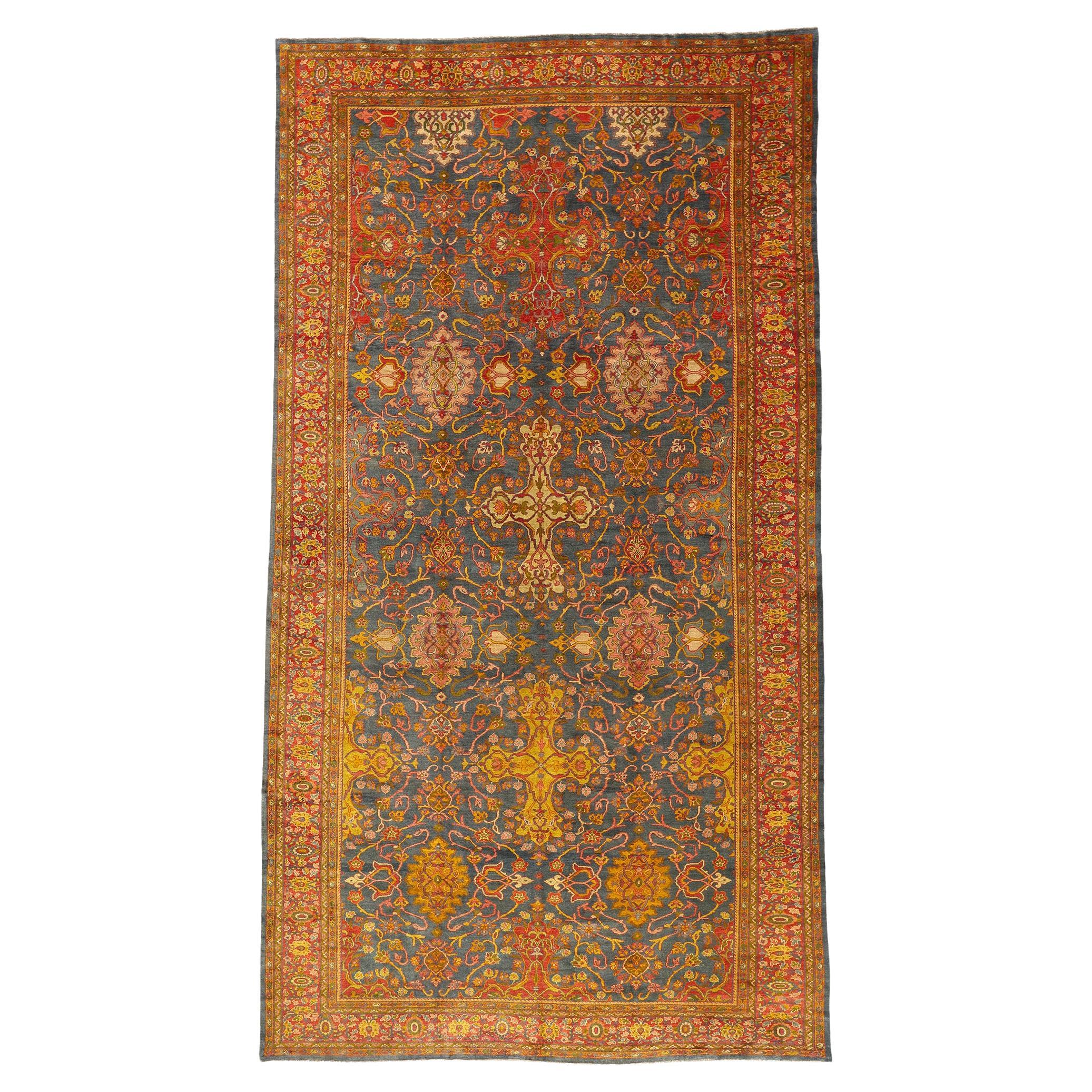 Chef-d
œuvre d
élégance impériale de Sultanabad persan de la fin du XIXe siècle