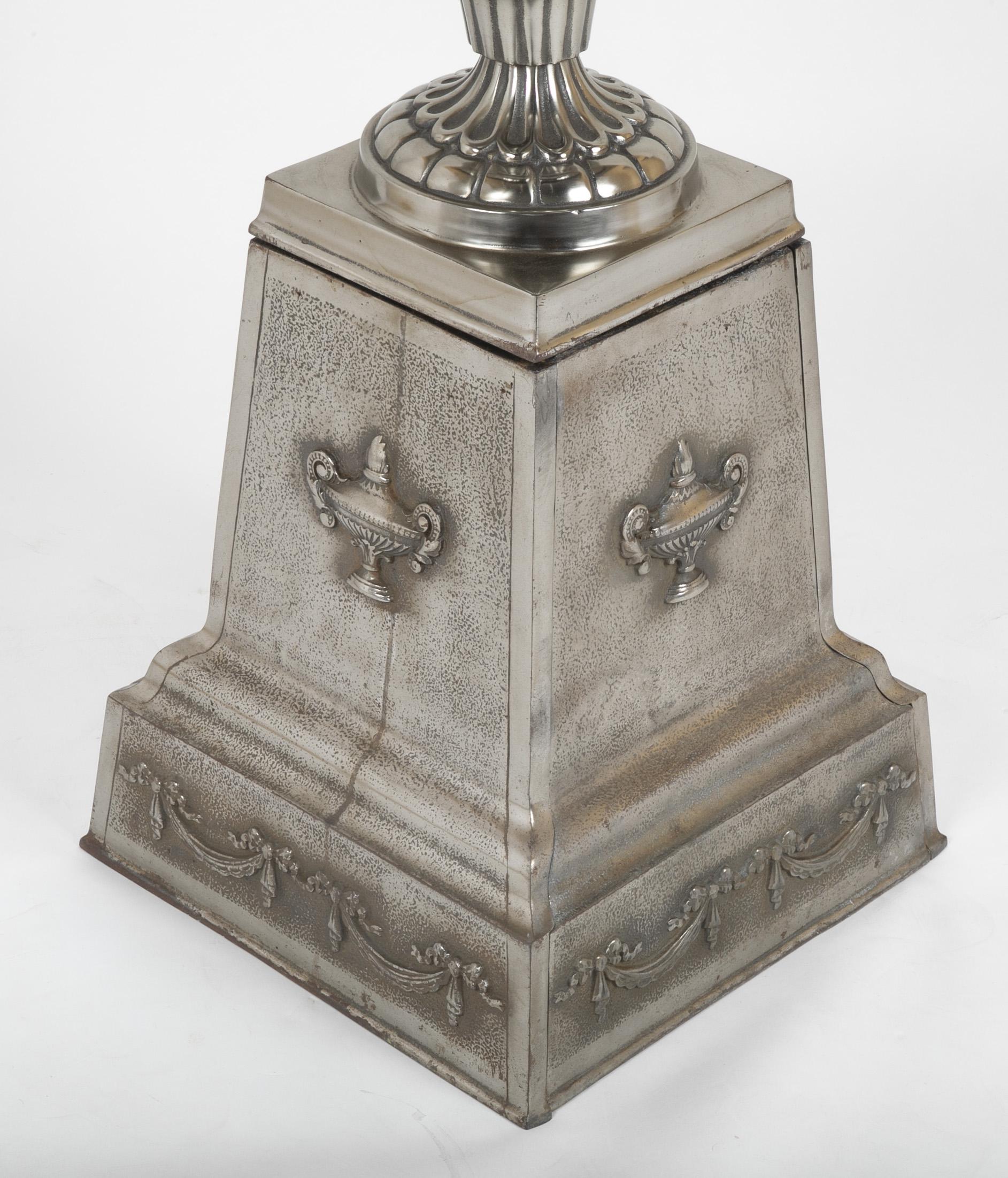 Late 19th Century Polished Cast Steel Garden Urn For Sale 1