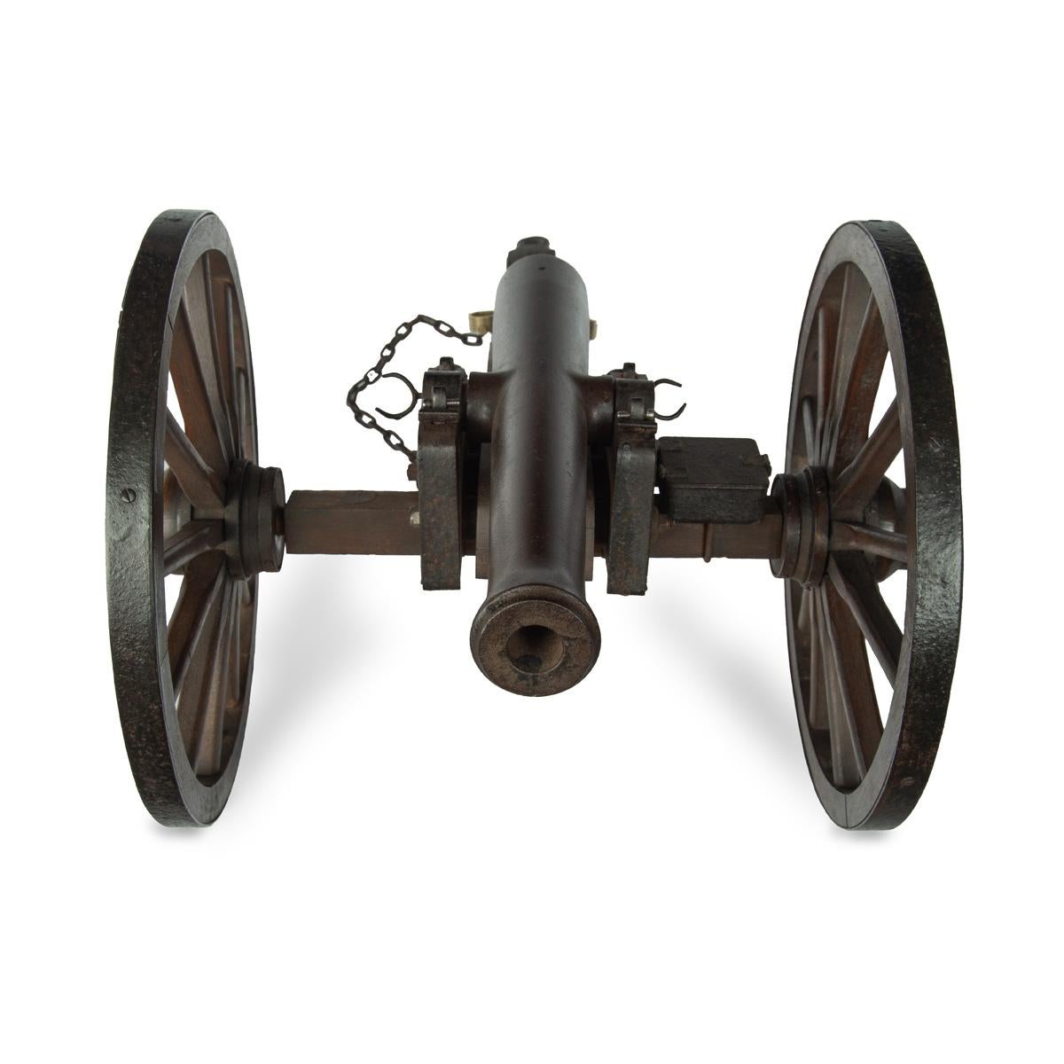 A late 19th century scale model of field cannon In Good Condition For Sale In Lymington, Hampshire