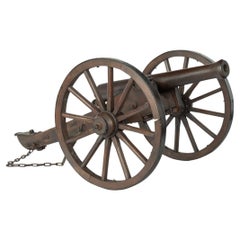 Antique A late 19th century scale model of field cannon