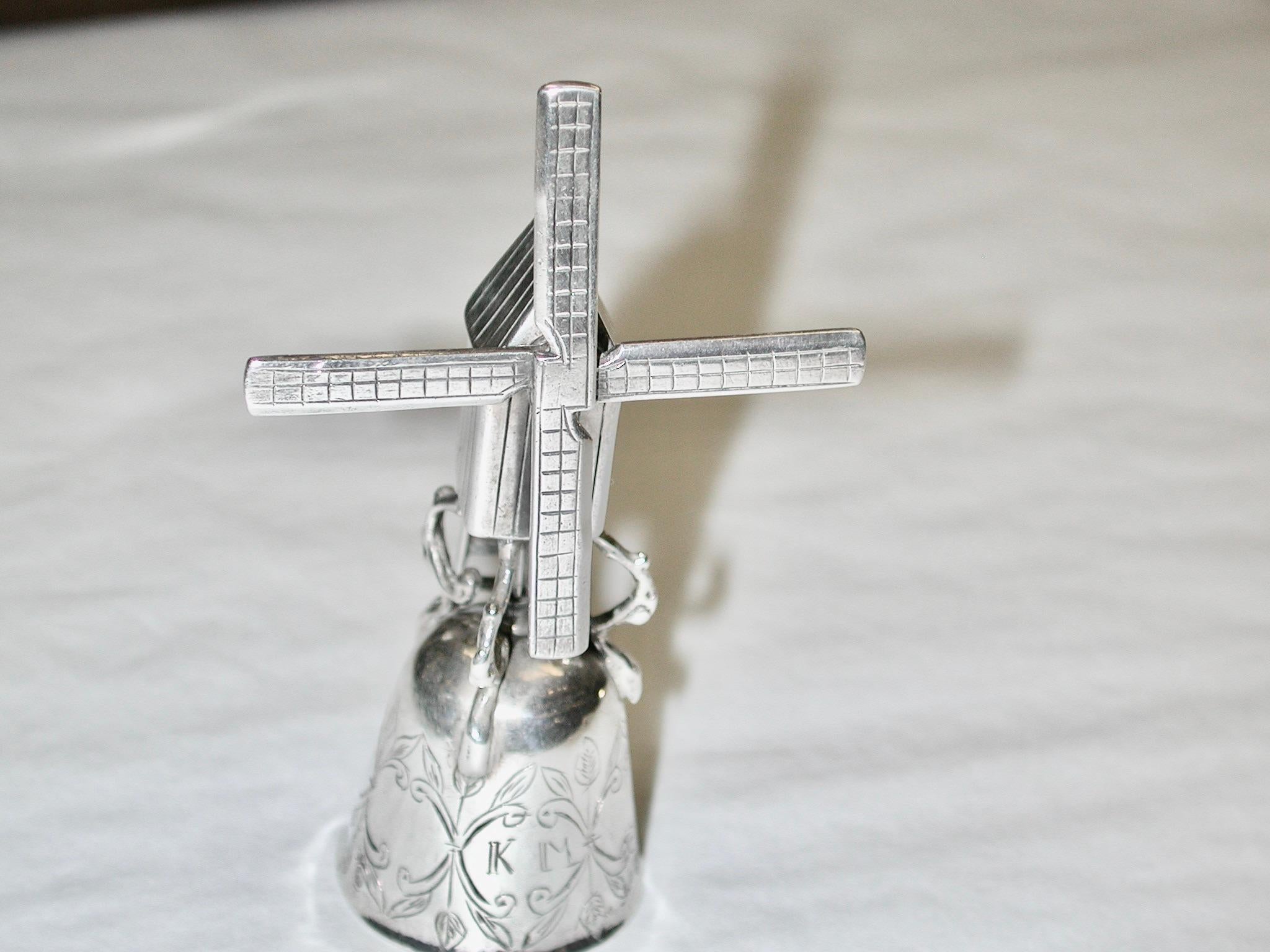 A Late 19th Century Silver Dutch Miniature Windmill Wager Cup, Circa 1890 7