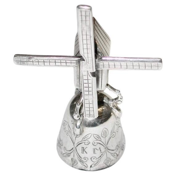 A Late 19th Century Silver Dutch Miniature Windmill Wager Cup, Circa 1890