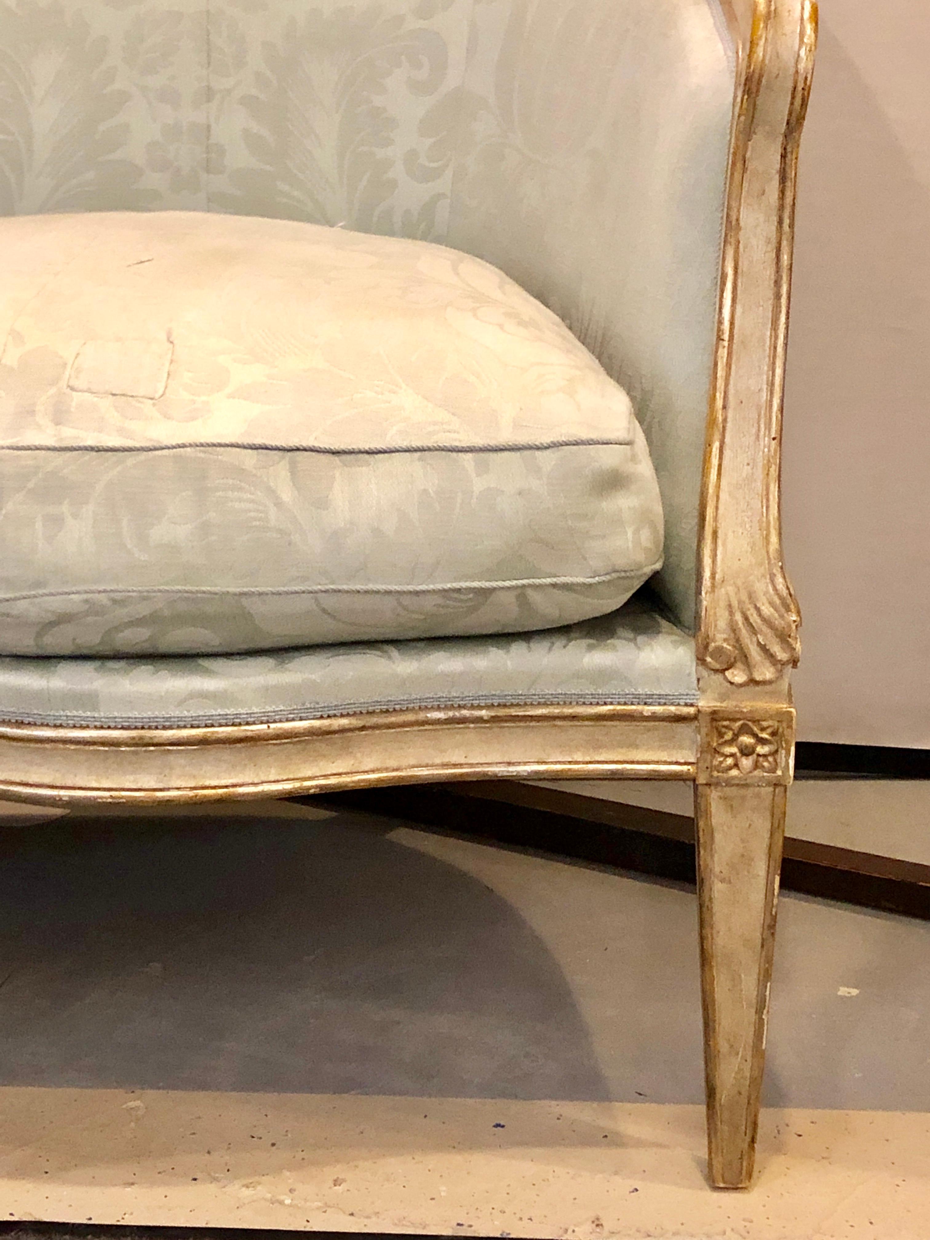 Late 19th Century Swedish Gilt and Parcel Paint Decorated Sofa 6