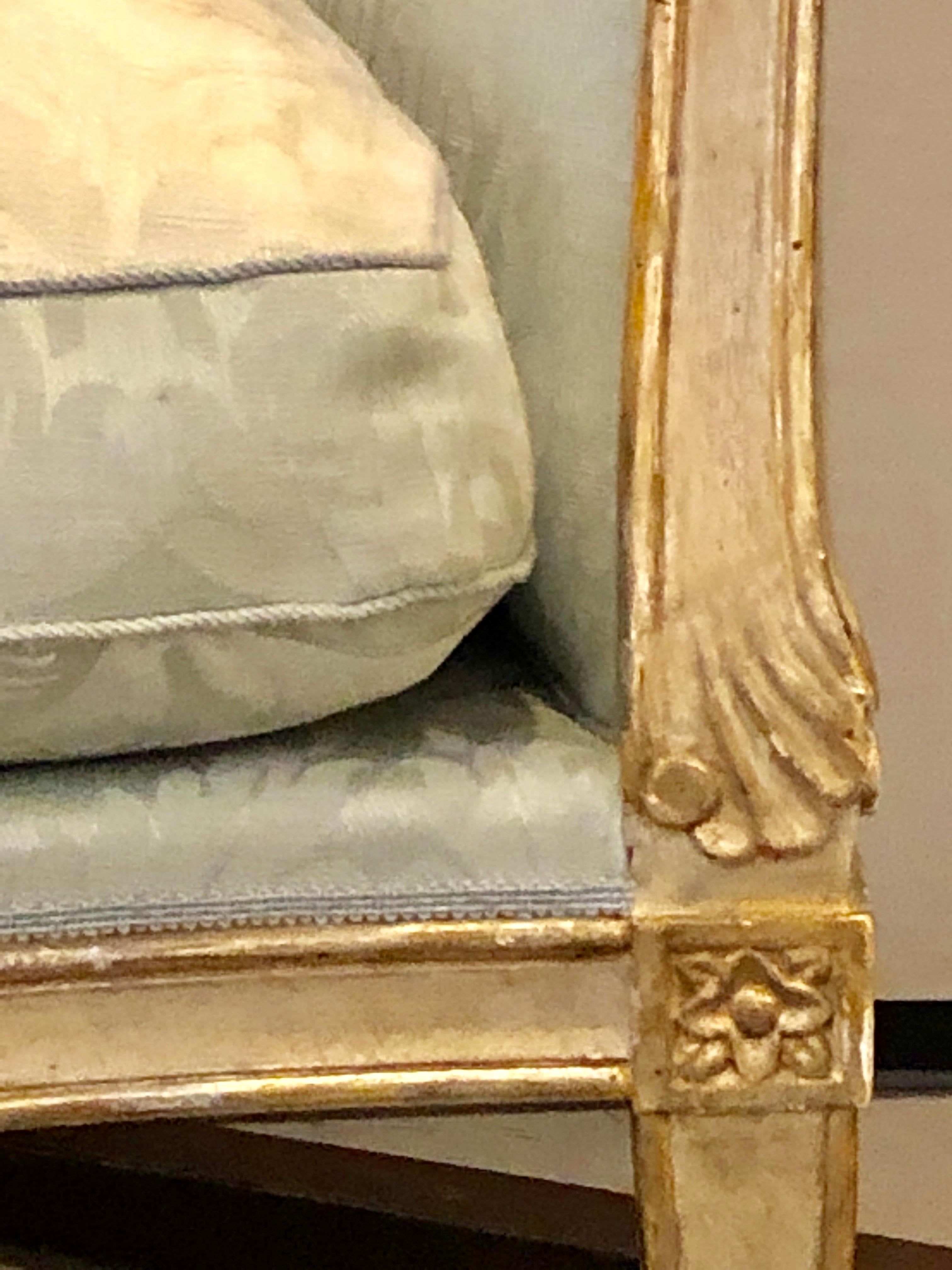 Late 19th Century Swedish Gilt and Parcel Paint Decorated Sofa 7