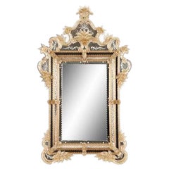 Miroir en verre moulé vénitien de la fin du XIXe siècle 