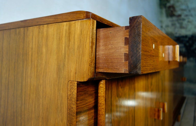 Late 20th Century Brazilian Rosewood Sideboard Credenza For Sale 2