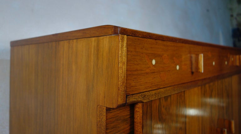 Late 20th Century Brazilian Rosewood Sideboard Credenza For Sale 3