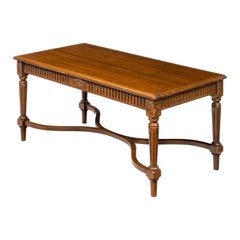 Late 20th Century Coffee Table with a Linen Fold Border