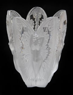 A Late 20th Century Crystal Chrysalide Vase By Lalique