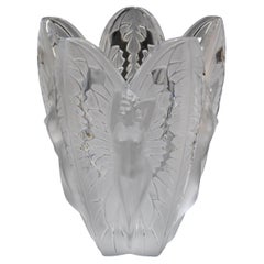 A Late 20th Century Crystal Chrysalide Vase By Lalique