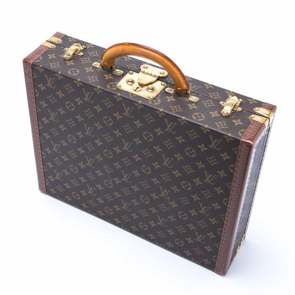 French Late 20th Century Louis Vuitton President Case with Keys