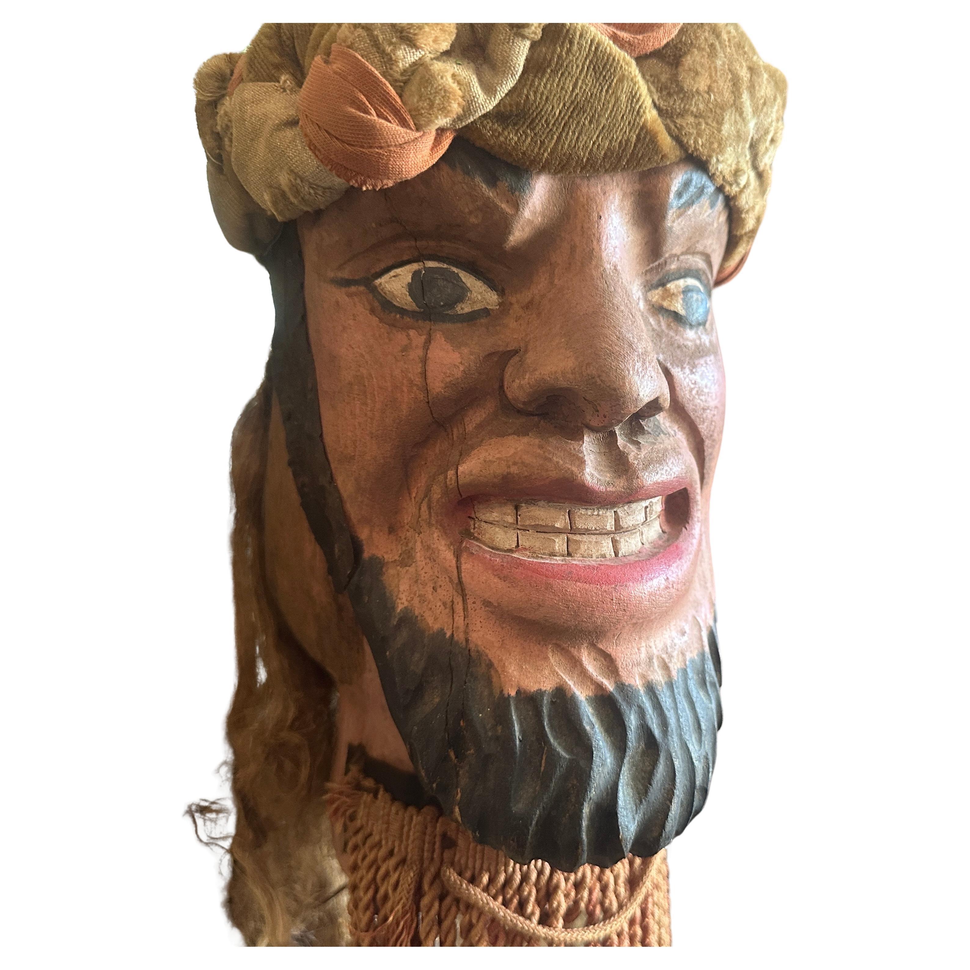 A Sicilian Marionette head depicting a Saracene, it's a part of 