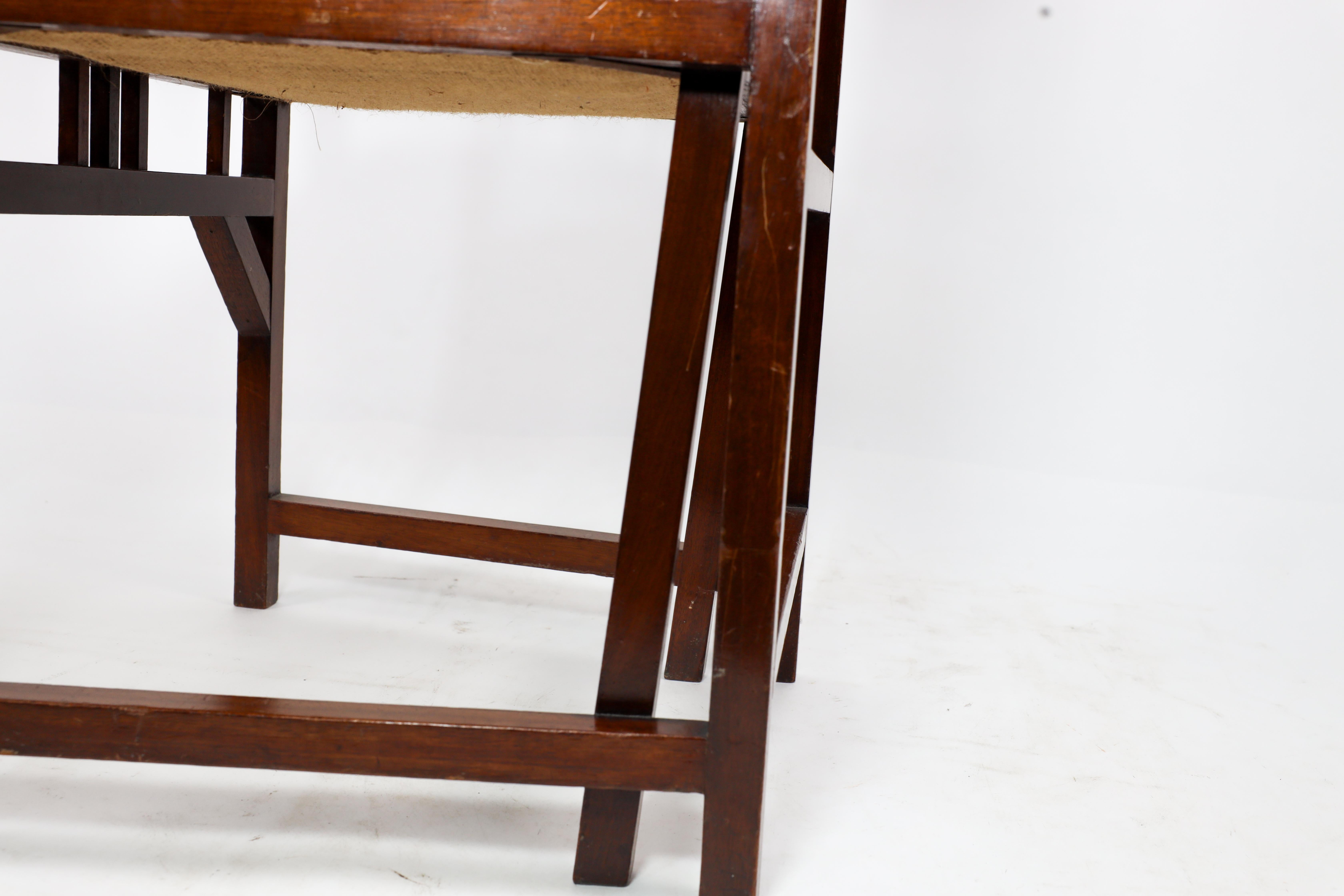 Bombay Art Furniture An Anglo-Japanese Walnut armchair with a double back leg. For Sale 10