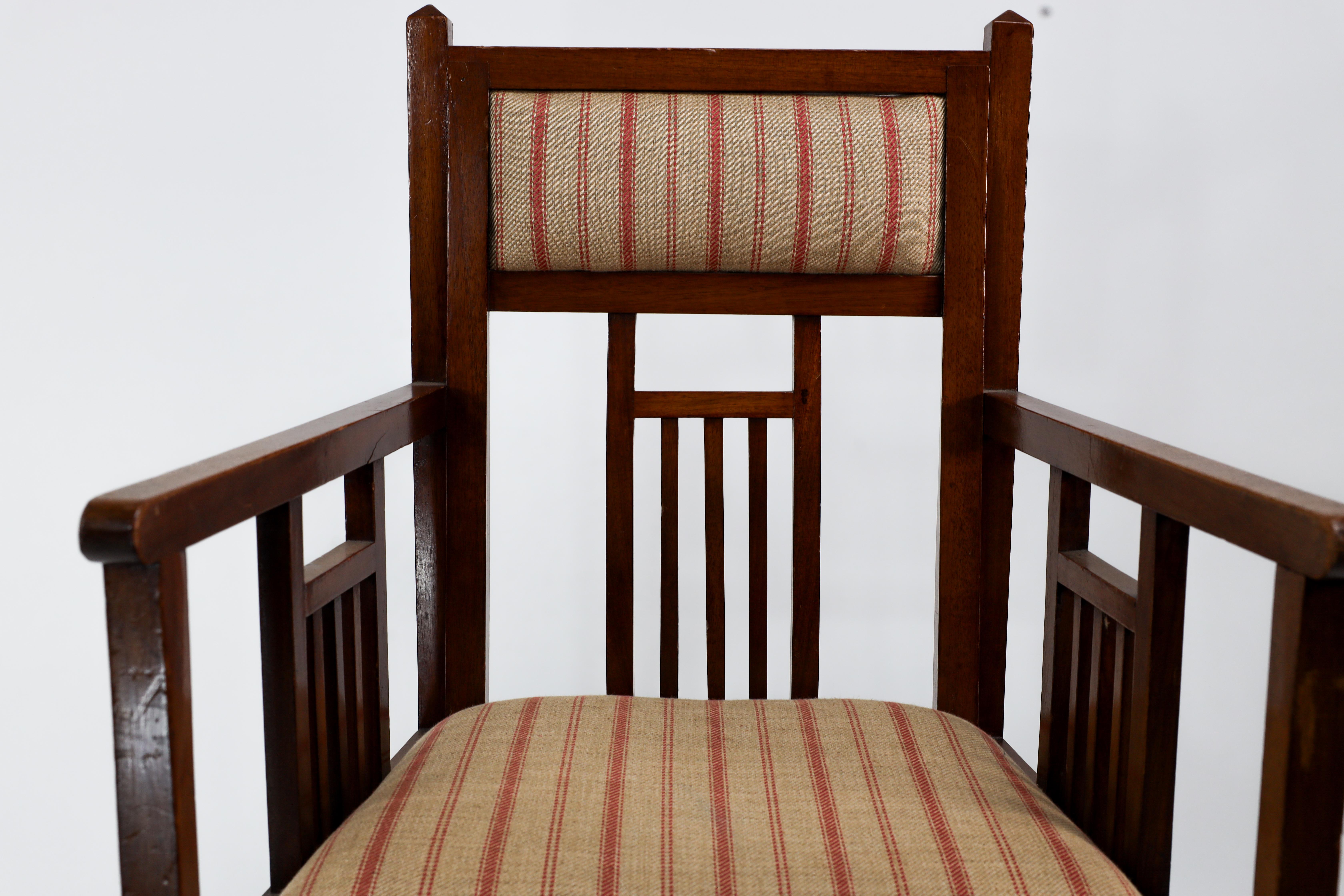 Bombay Art Furniture An Anglo-Japanese Walnut armchair with a double back leg. For Sale 3