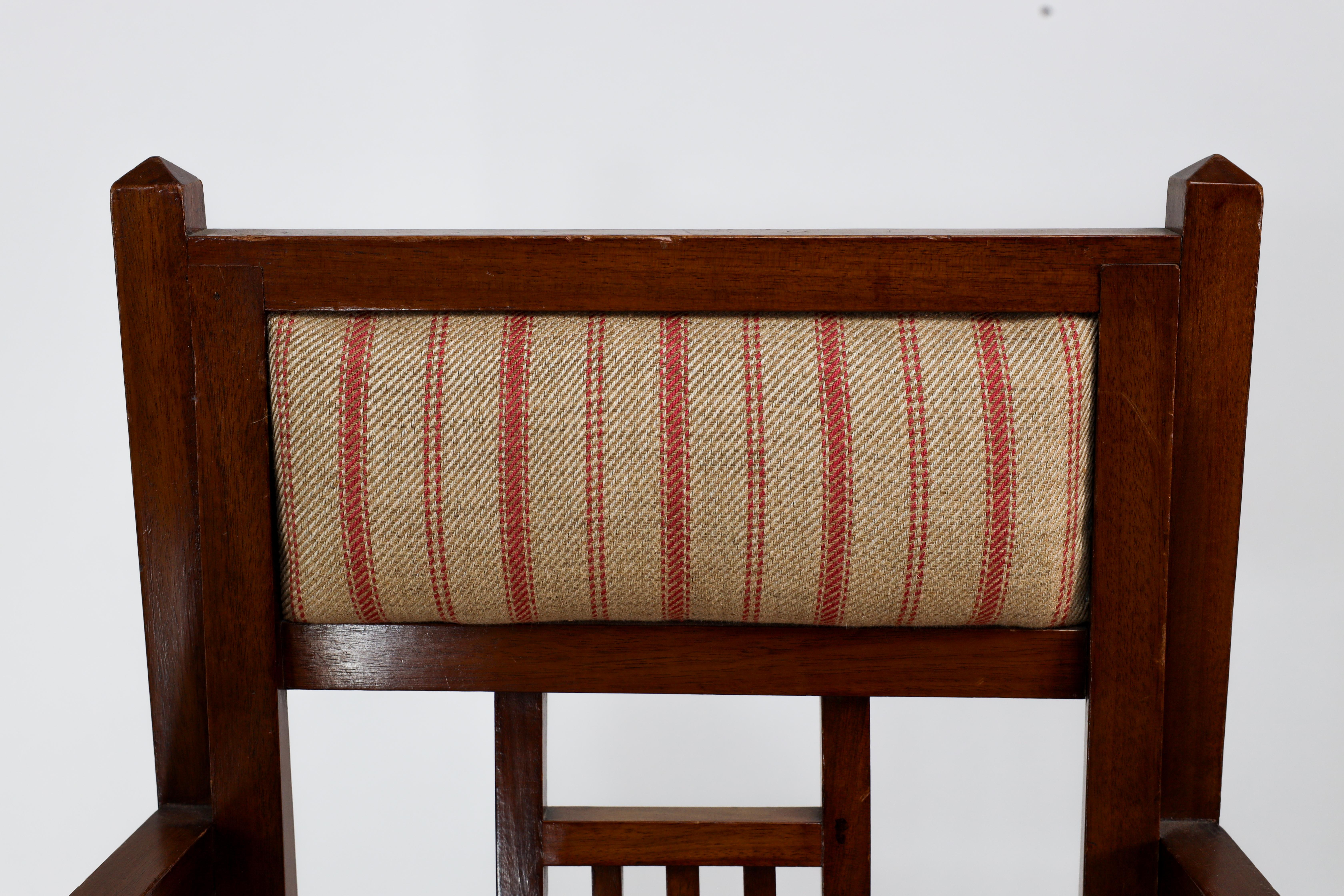 Bombay Art Furniture An Anglo-Japanese Walnut armchair with a double back leg. For Sale 4