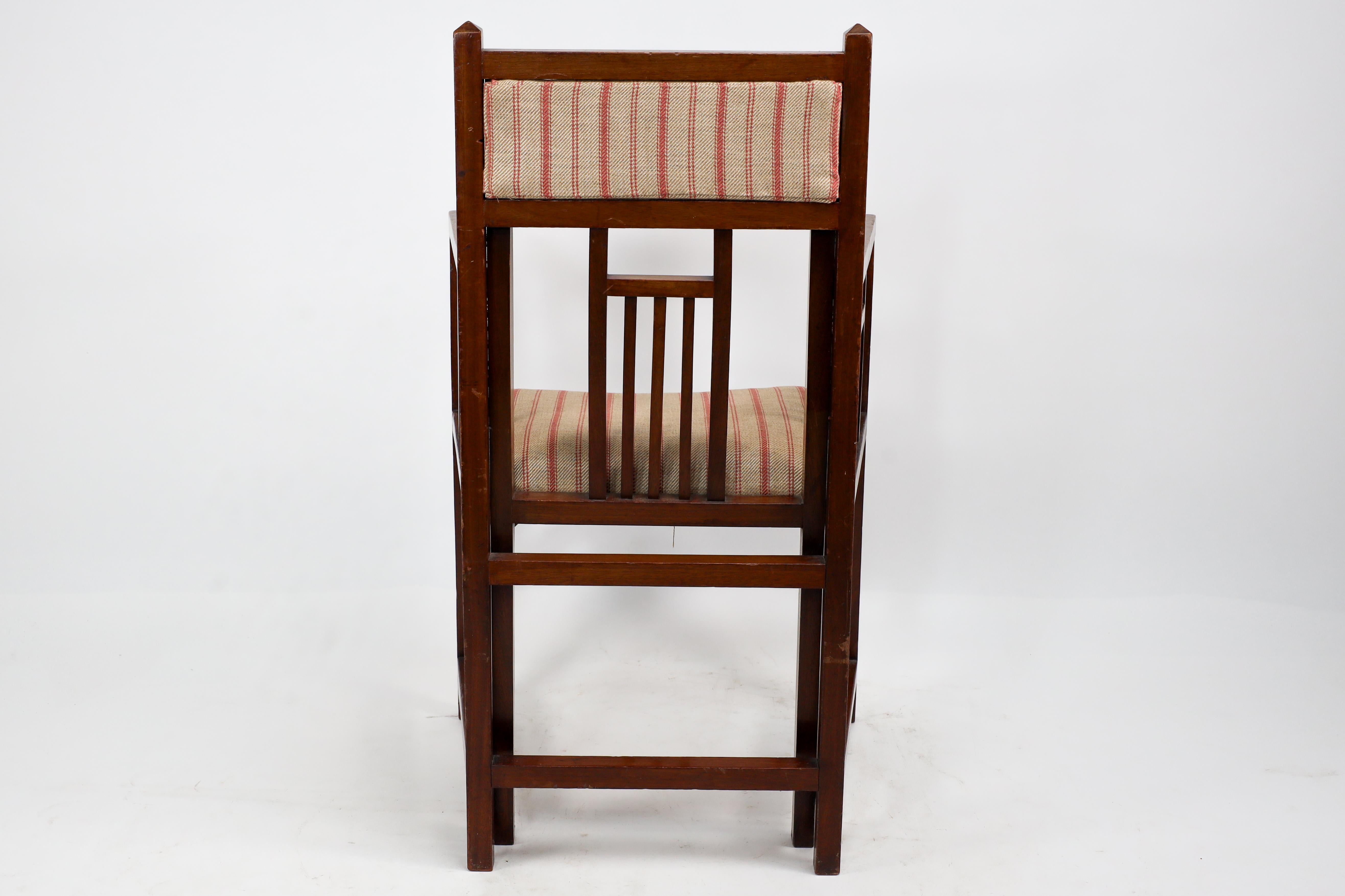 Bombay Art Furniture An Anglo-Japanese Walnut armchair with a double back leg. For Sale 2