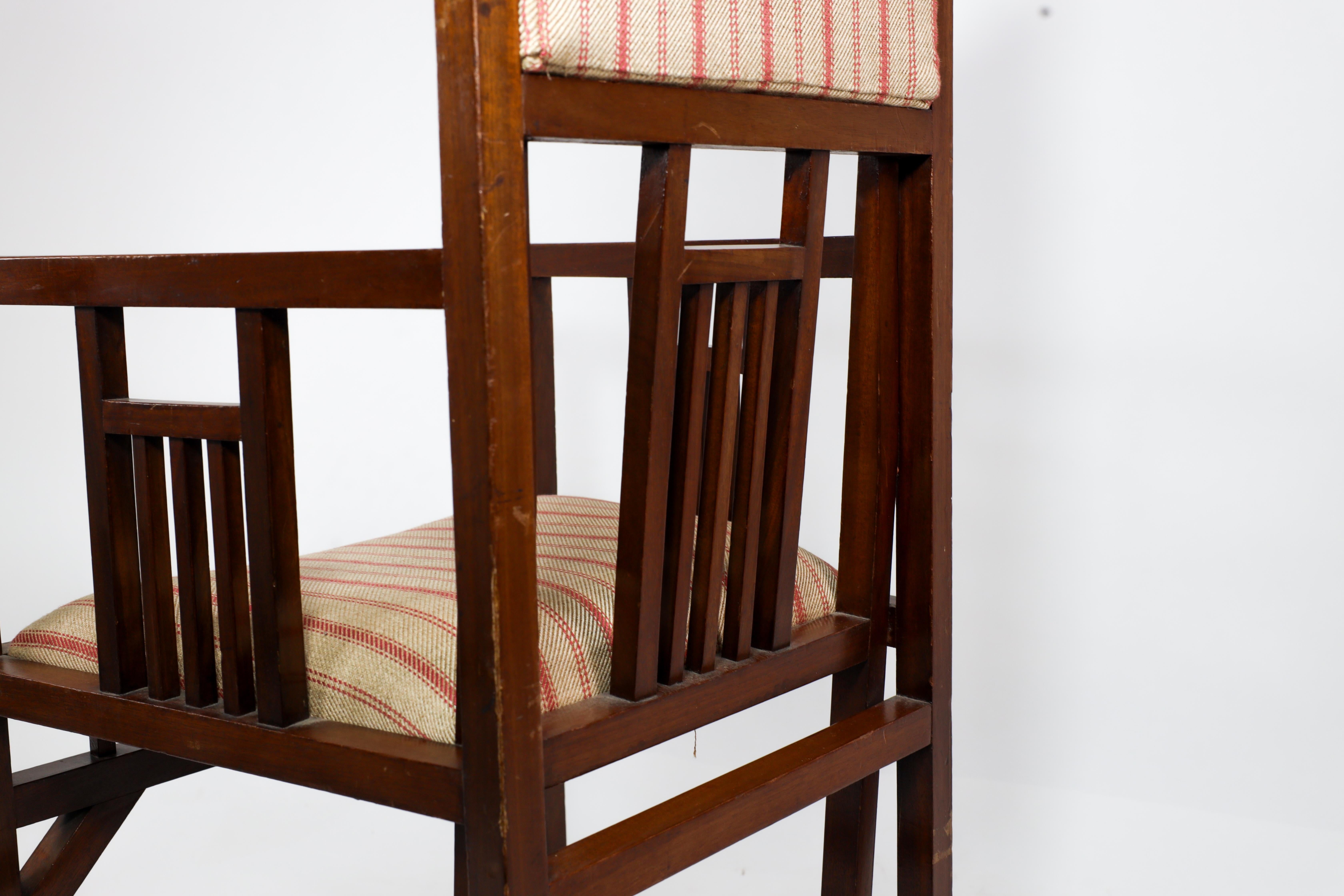 Bombay Art Furniture An Anglo-Japanese Walnut armchair with a double back leg. For Sale 6