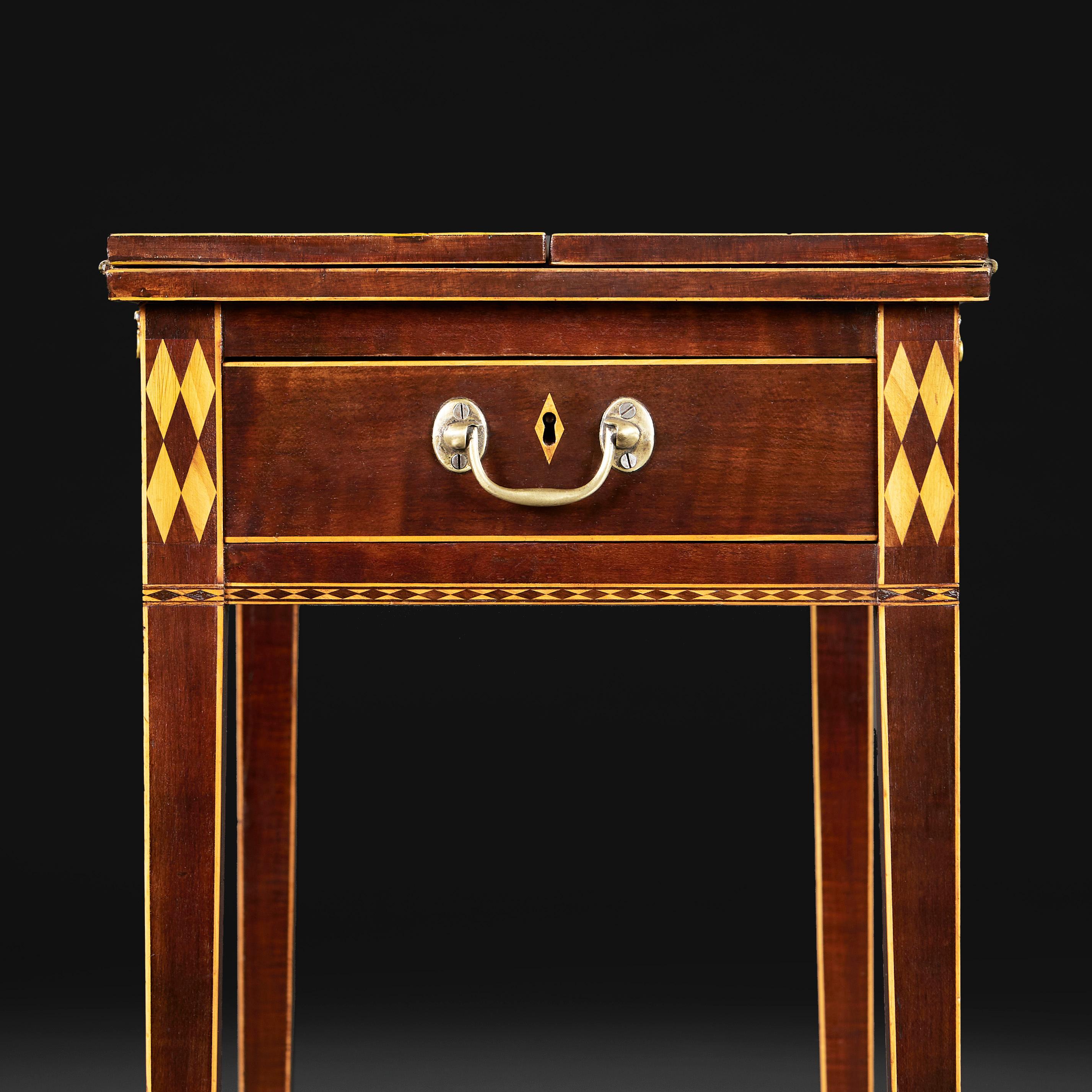 18th Century A Late Eighteenth Century Writing Table of Diminutive Proportions 