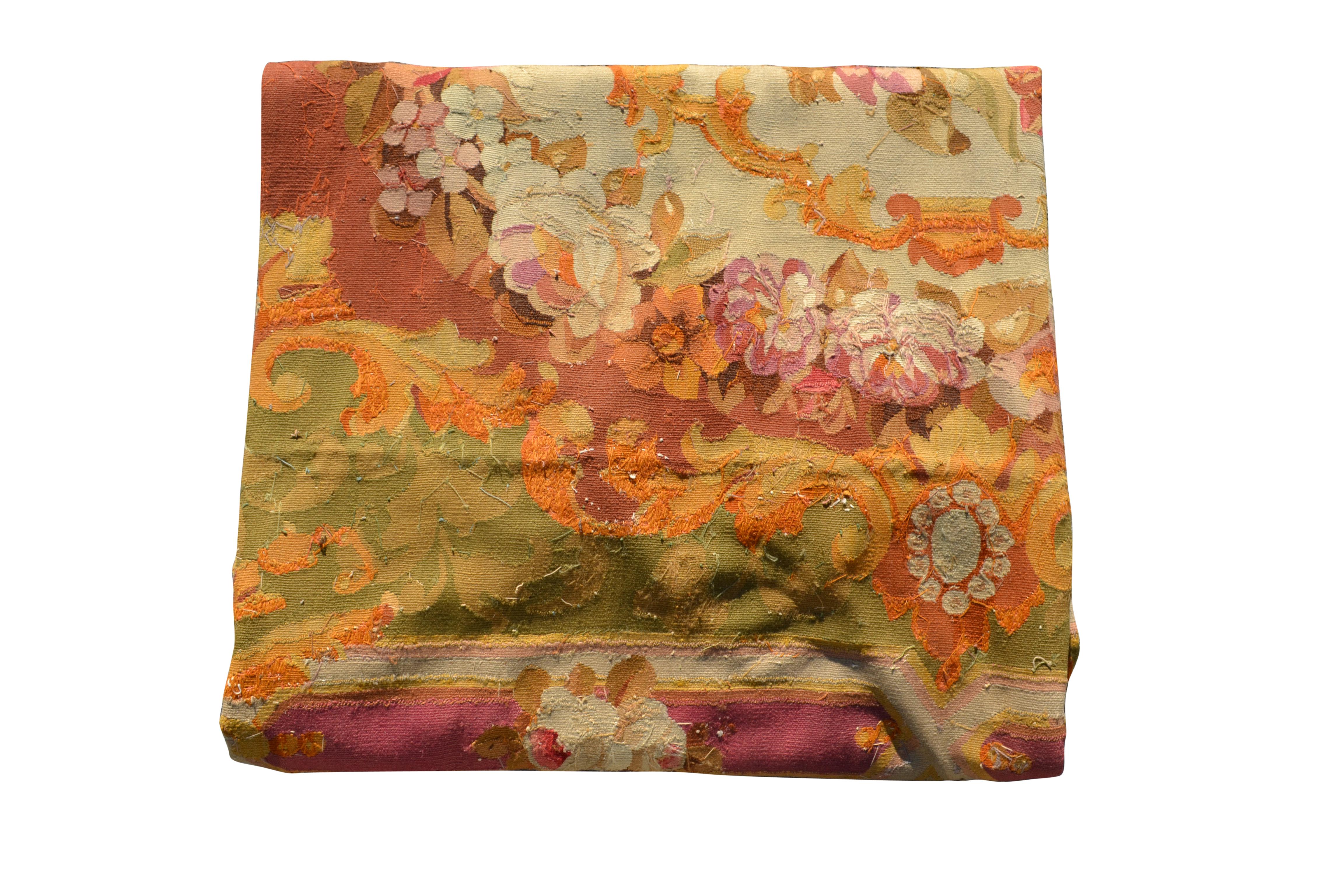 Spätfranzösischer Empire-Teppich aus Aubusson-Webstoff im Angebot 11