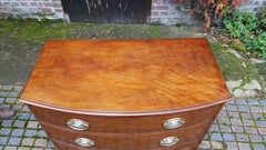 Late George III Mahogany Bow Fronted Chest