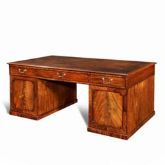 Late George III Mahogany Partner’s Desk