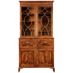 Libreria secretaire in mogano della fine di Giorgio III attribuita a Gillows
