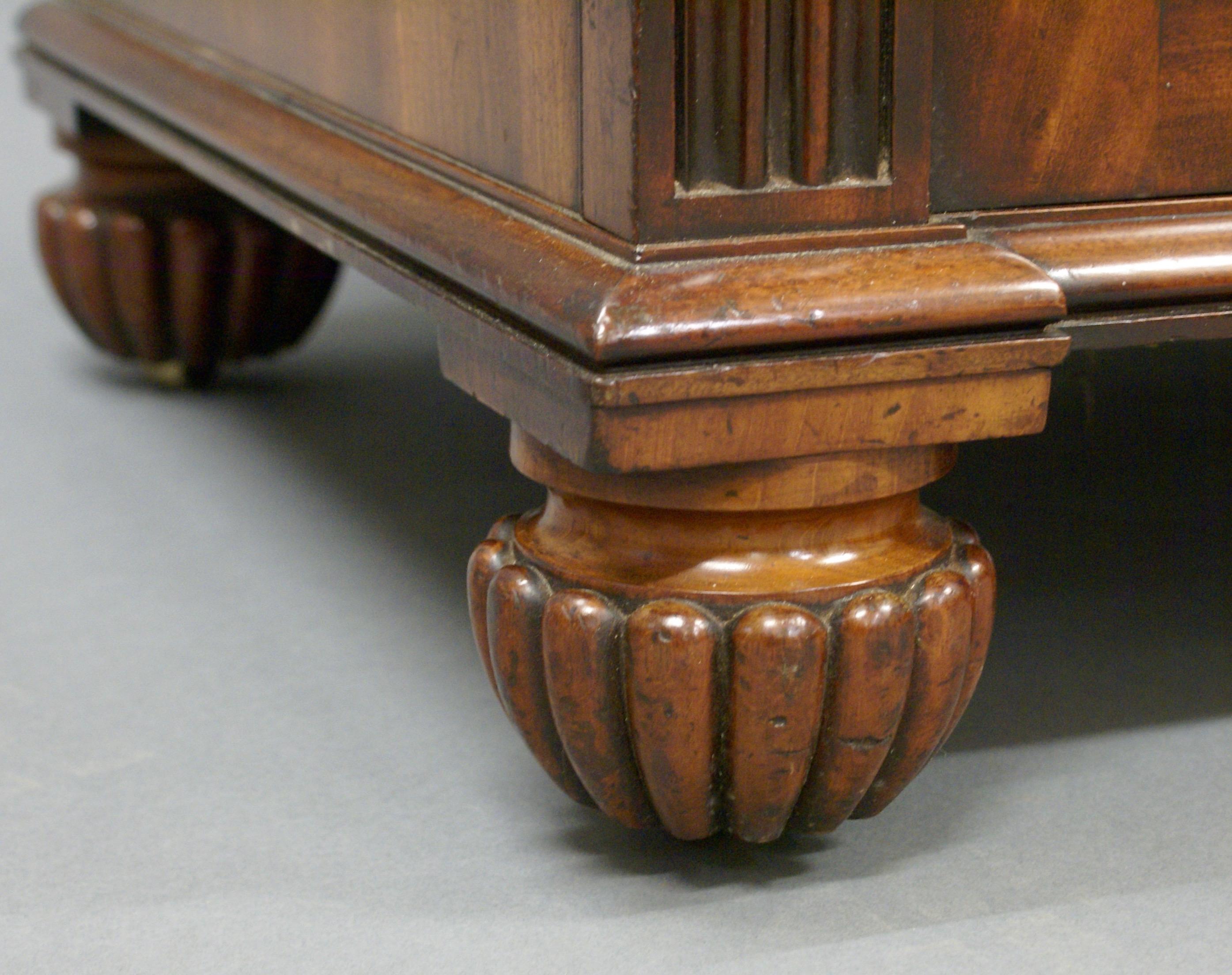 19th Century Late George III Period Cylinder Top  Mahogany Desk Desk Attributed to Gillows For Sale