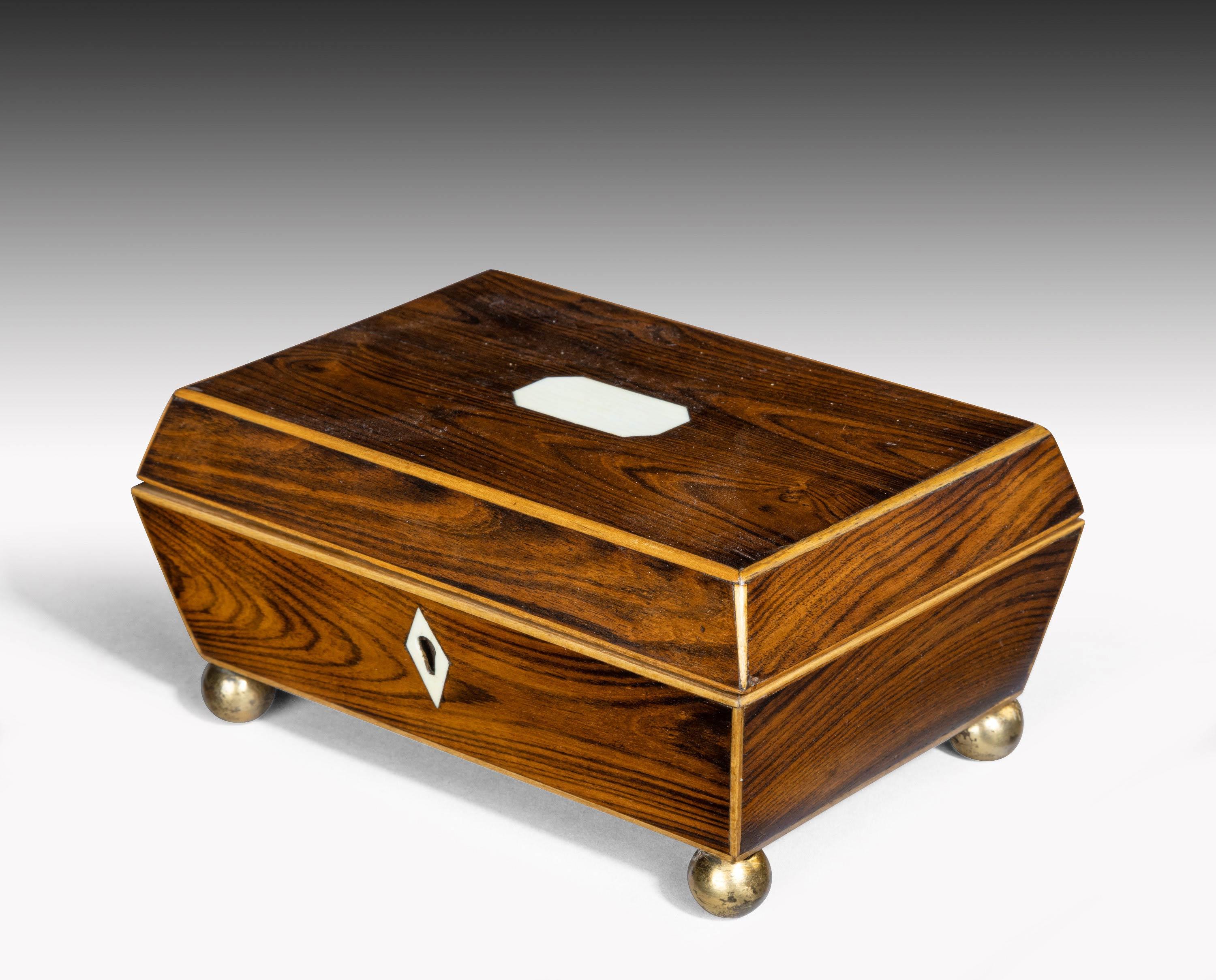 Yew Late George III Period Purple Heart Box