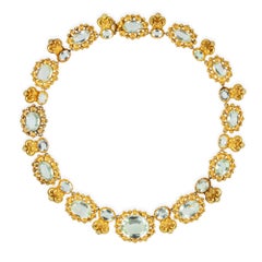 Late Georgian Aquamarine and Gold Parure
