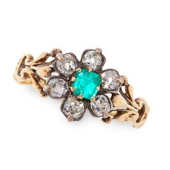 Late Georgian Emerald and Diamond Ring