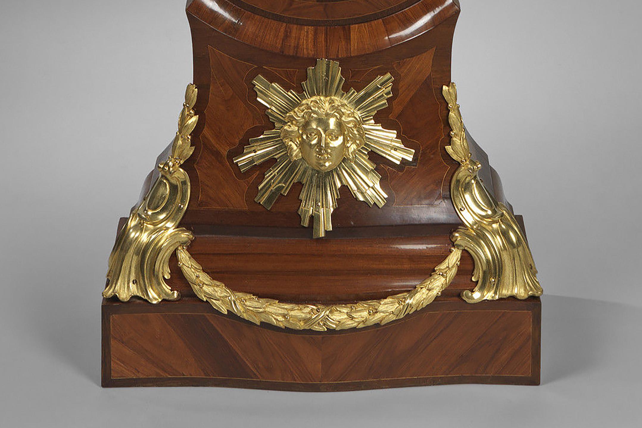 Marquetry Late Louis XV Ormolu-Mounted Regulator, Movement by Lapaute, Case by Petit For Sale