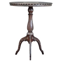 A Late Nineteenth Century Anglo Indian Bone Inlaid Table