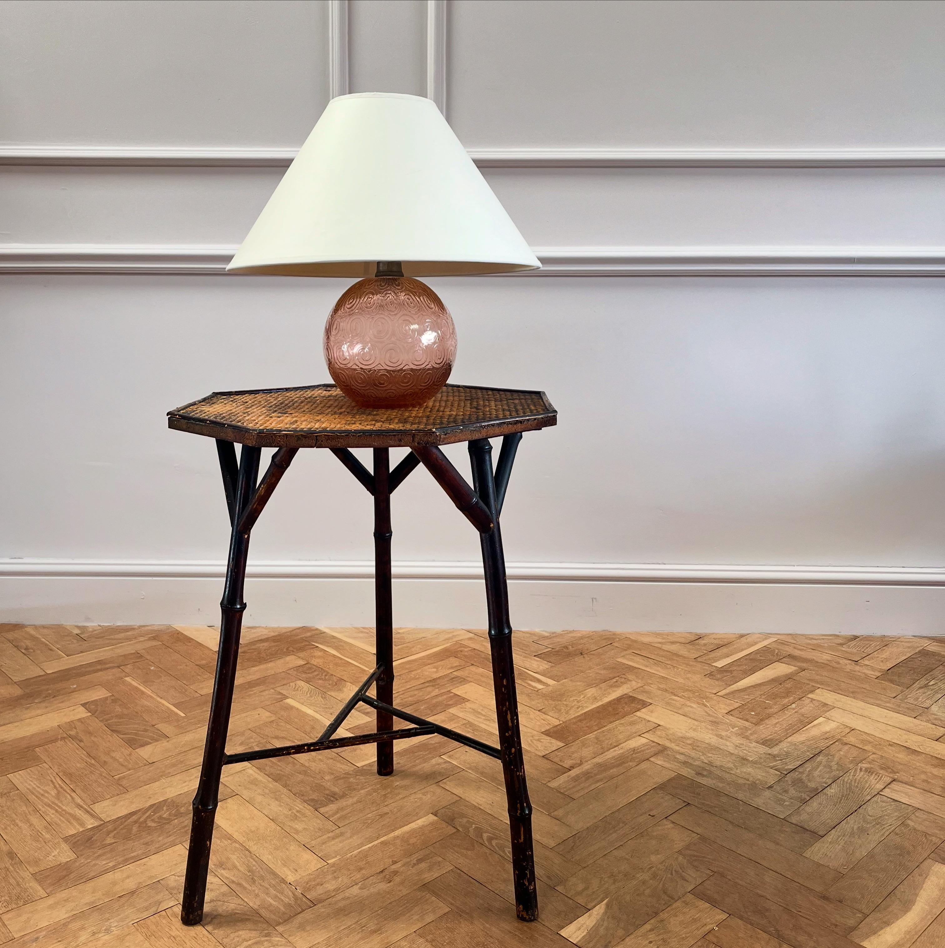 Late 19th Century A late nineteenth century bamboo table with tripod legs For Sale