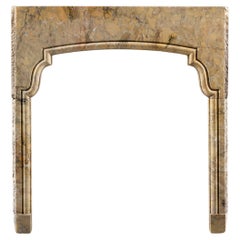 A Late Nineteenth Century Frame Chimneypiece Carved from Solid Sienna Marble