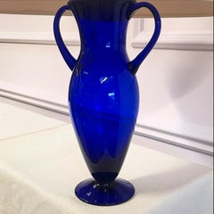 A Late Nineteenth Century Glass Amphora Lamp