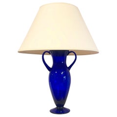 A Late Nineteenth Century Glass Amphora Lamp