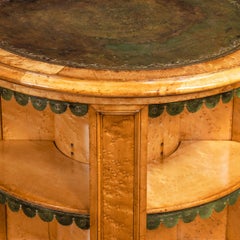 Late Regency Bird’s-Eye Maple Cylindrical Open Bookcase Attributed to Gillows