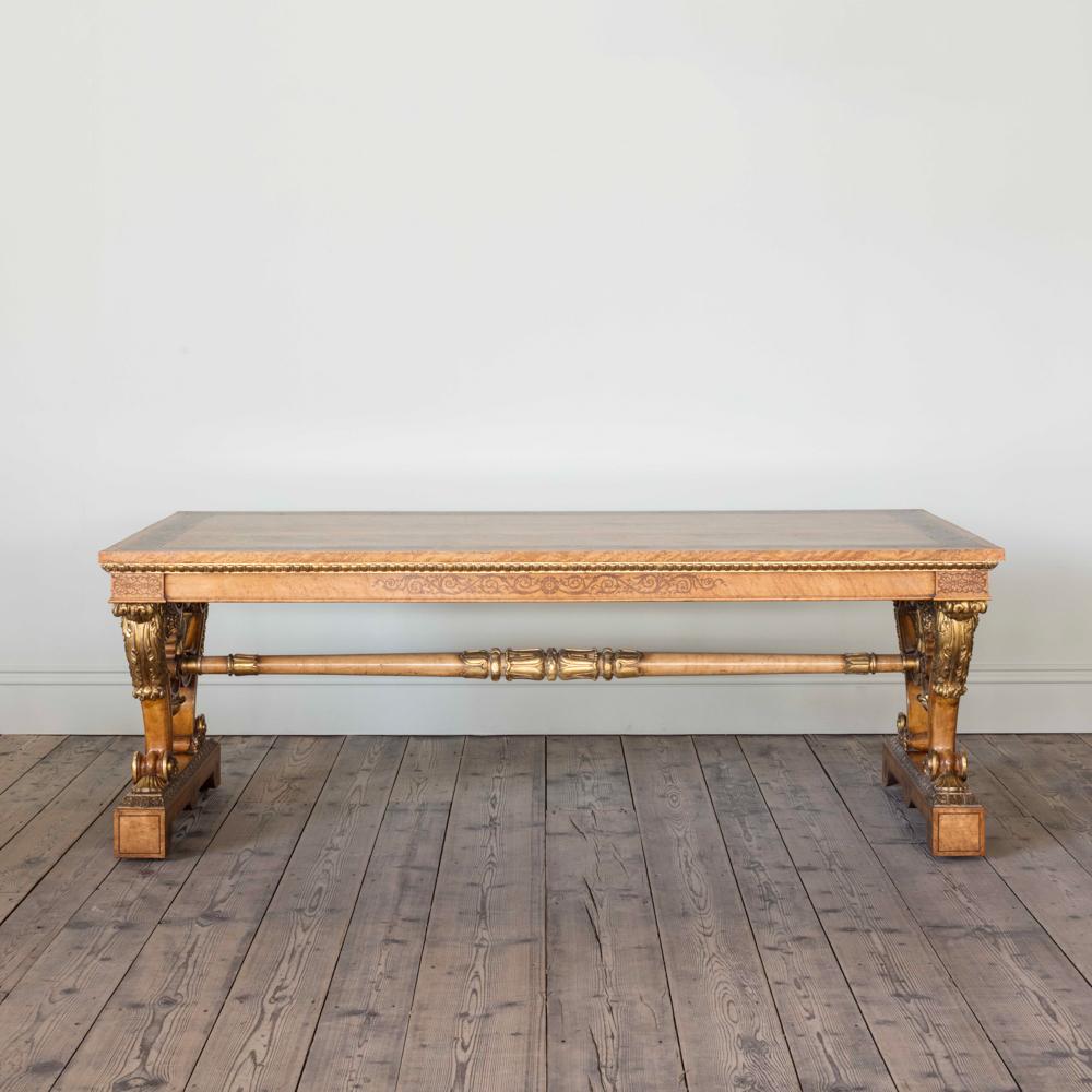 English A Late Regency Birdseye Maple Table For Sale