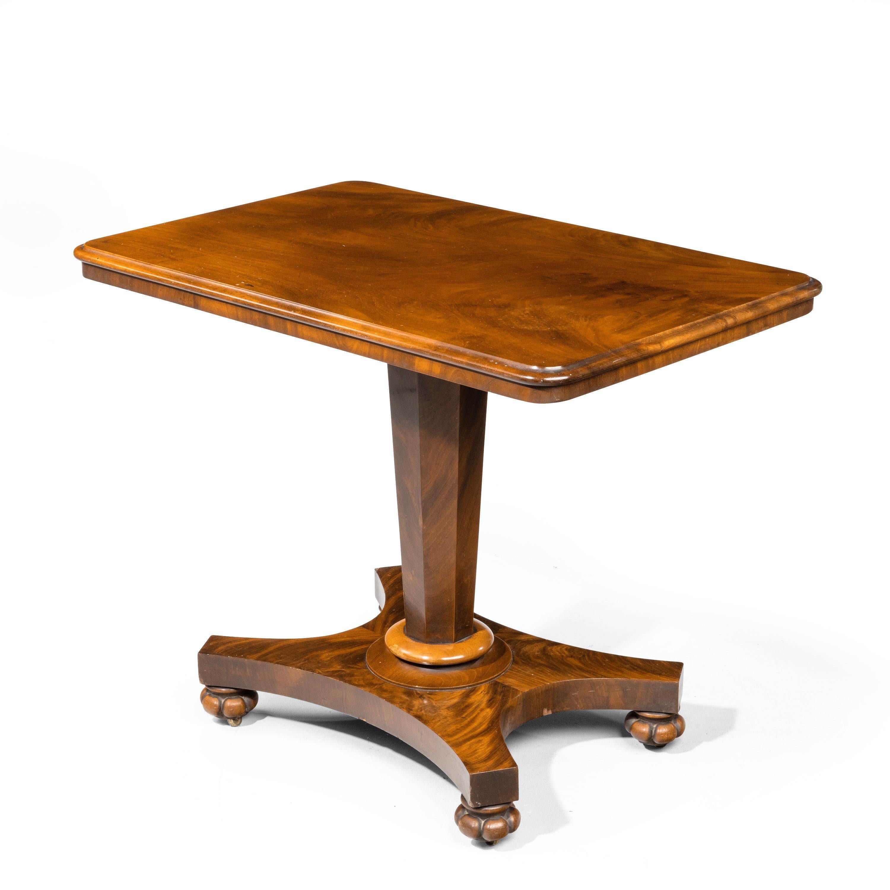English Late Regency Period Centre Standing Occasional Table
