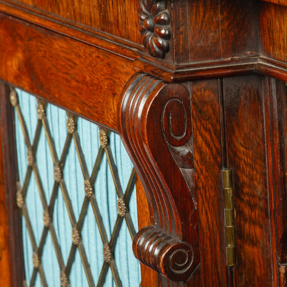 A late Regency rosewood breakfront side cabinet attributed to Gillows 6