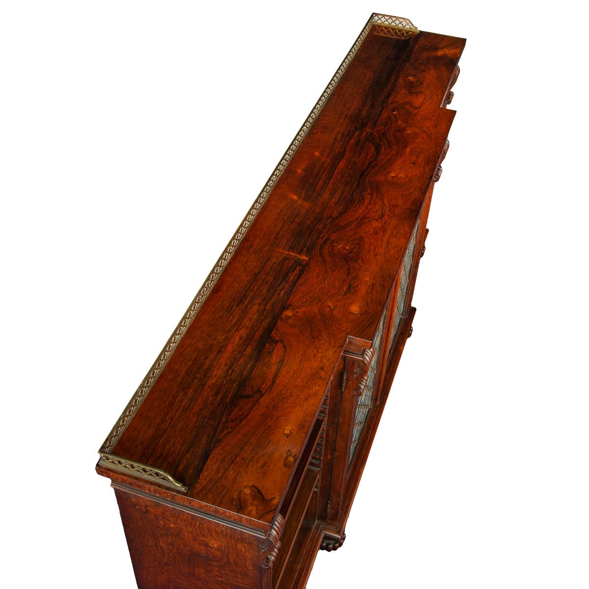 A late Regency rosewood breakfront side cabinet attributed to Gillows 1
