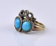 Late Regency Twin Heart Engagement Ring