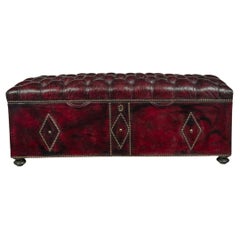 A late Victorian box ottoman