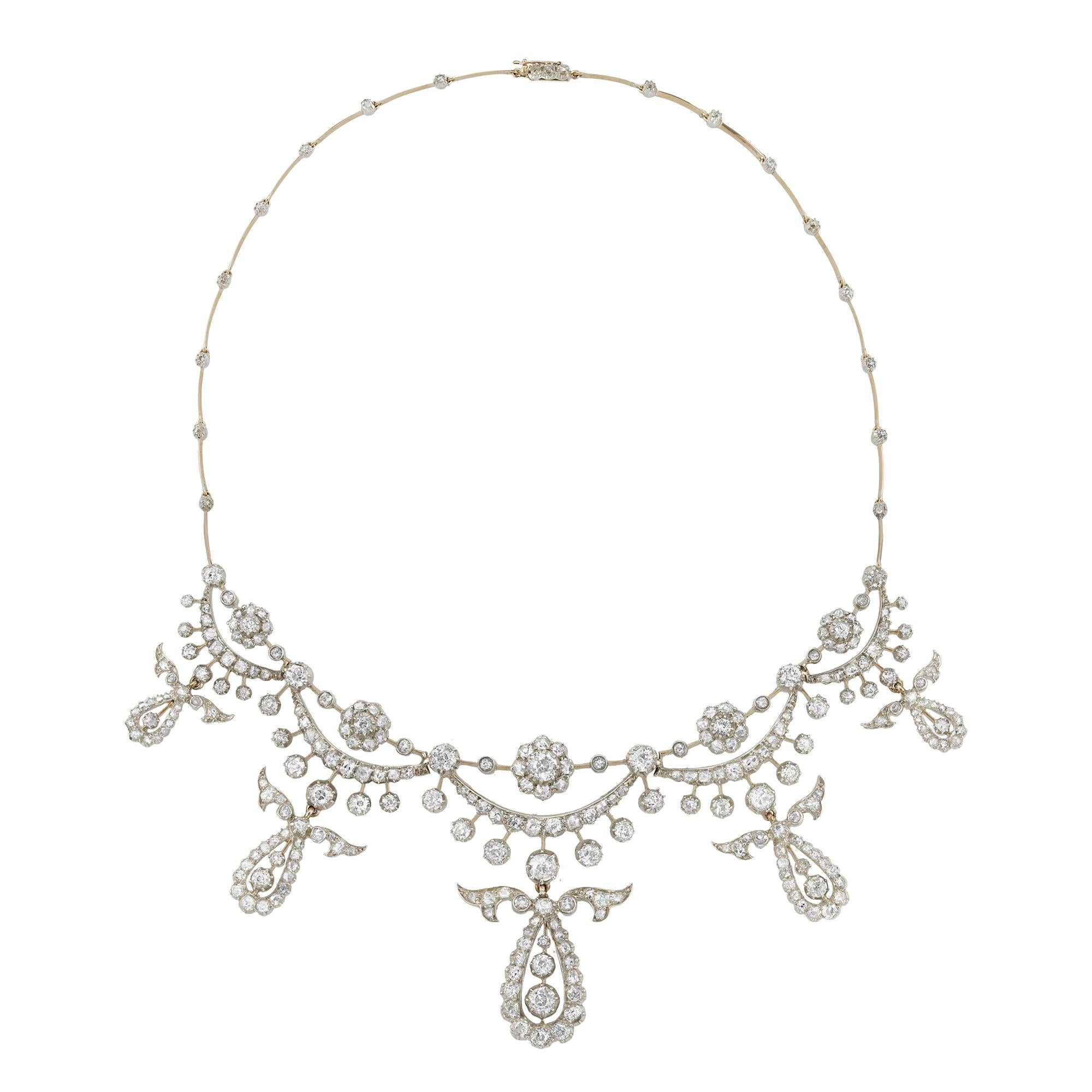 A late Victorian diamond-set tiara In Good Condition For Sale In London, GB