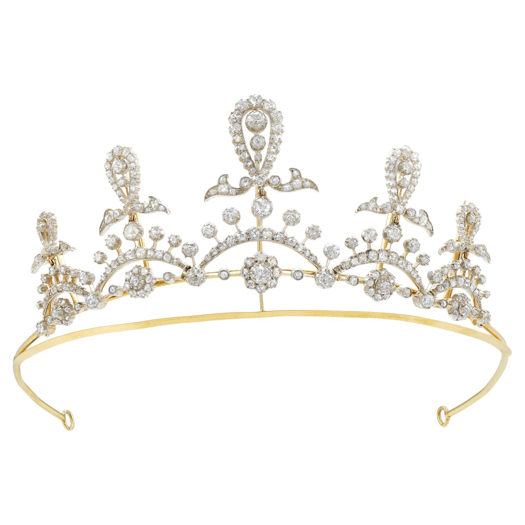 Una tiara victoriana tardía engastada con diamantes