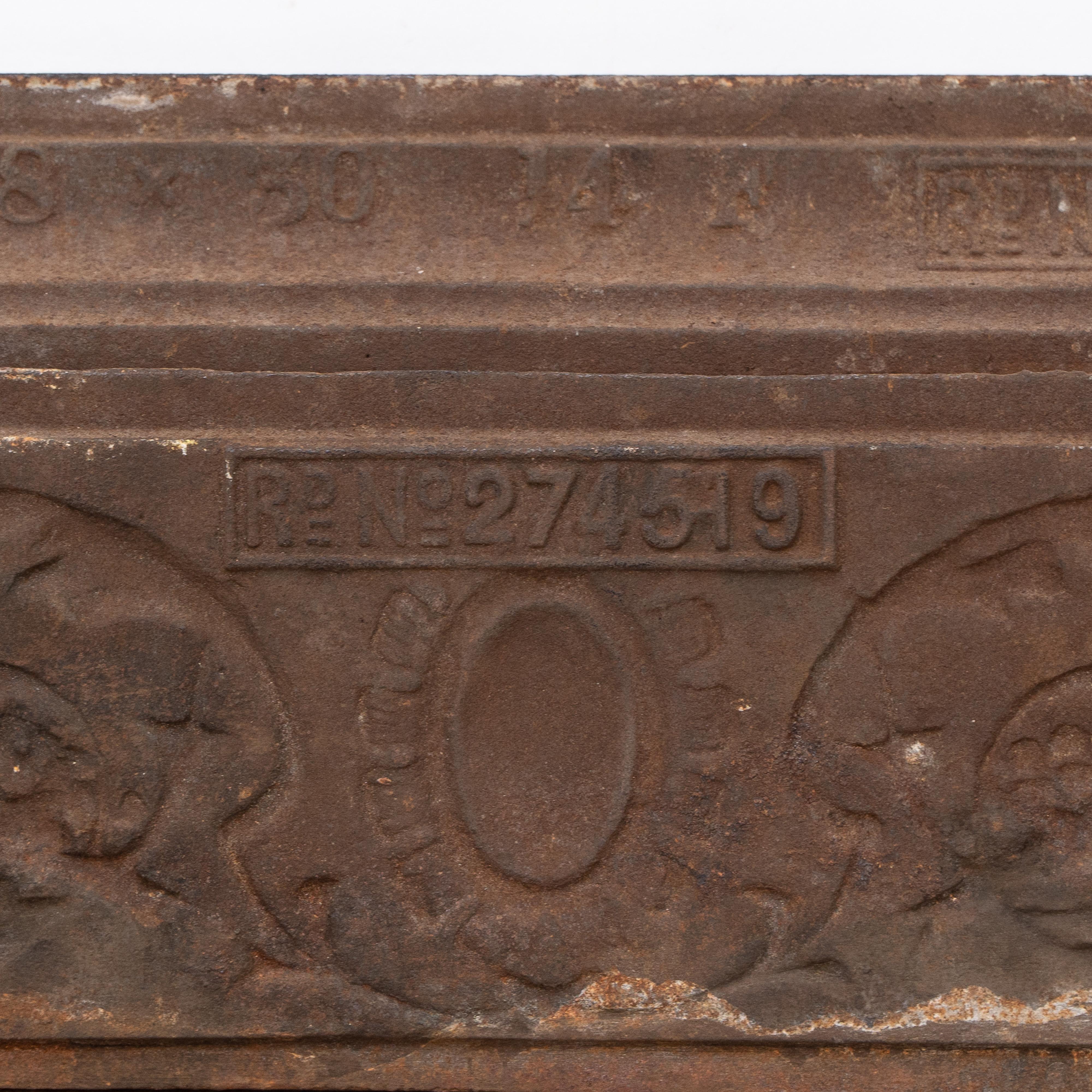A late Victorian fireplace with stylized floral details to the top For Sale 7