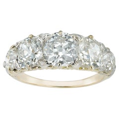 Antique A Late Victorian Five-stone Diamond Ring