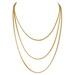 A late Victorian gold guard chain