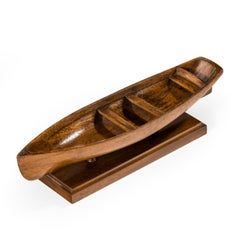 Late Victorian Mahogany Rowing Boat Model