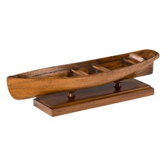 Late Victorian Mahogany Rowing Boat Model